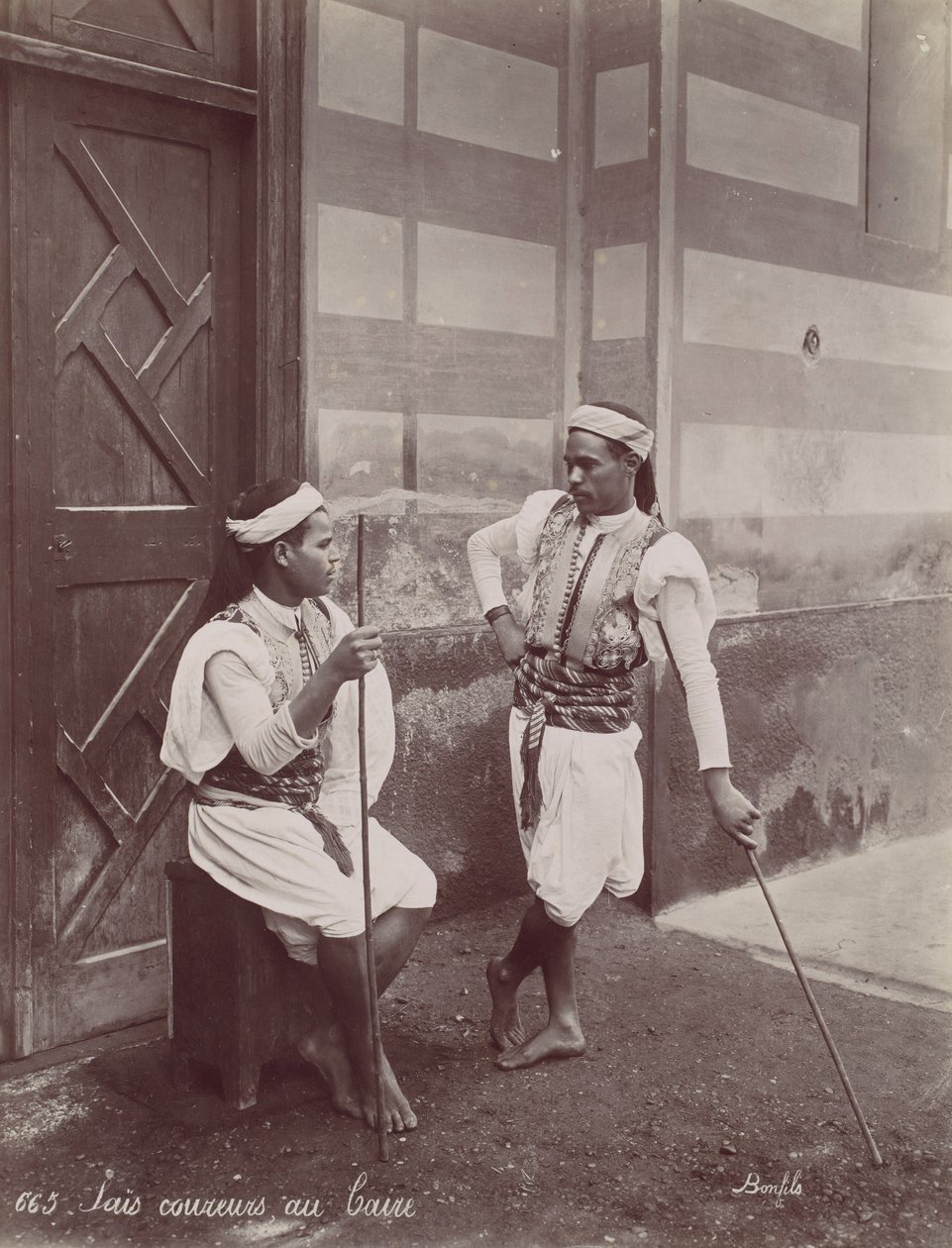 Sais Couriers in Cairo by Félix Bonfils