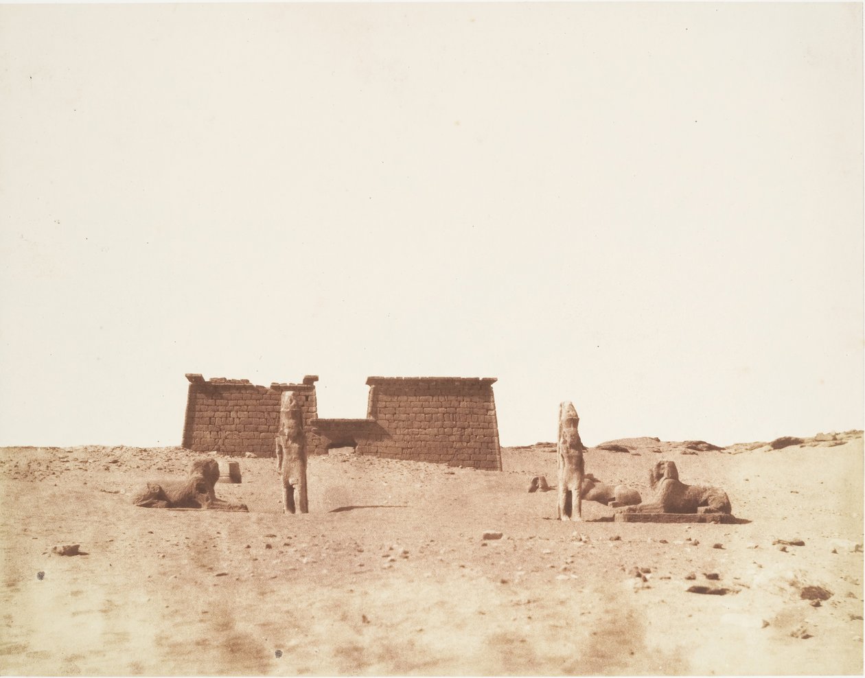Séboúah, General View of the Temple, published 1851 by Félix Teynard