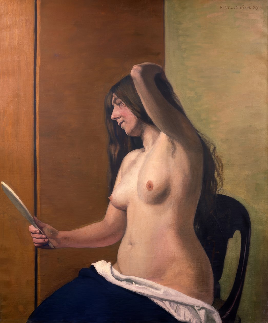 Nude with Mirror by Félix Vallotton