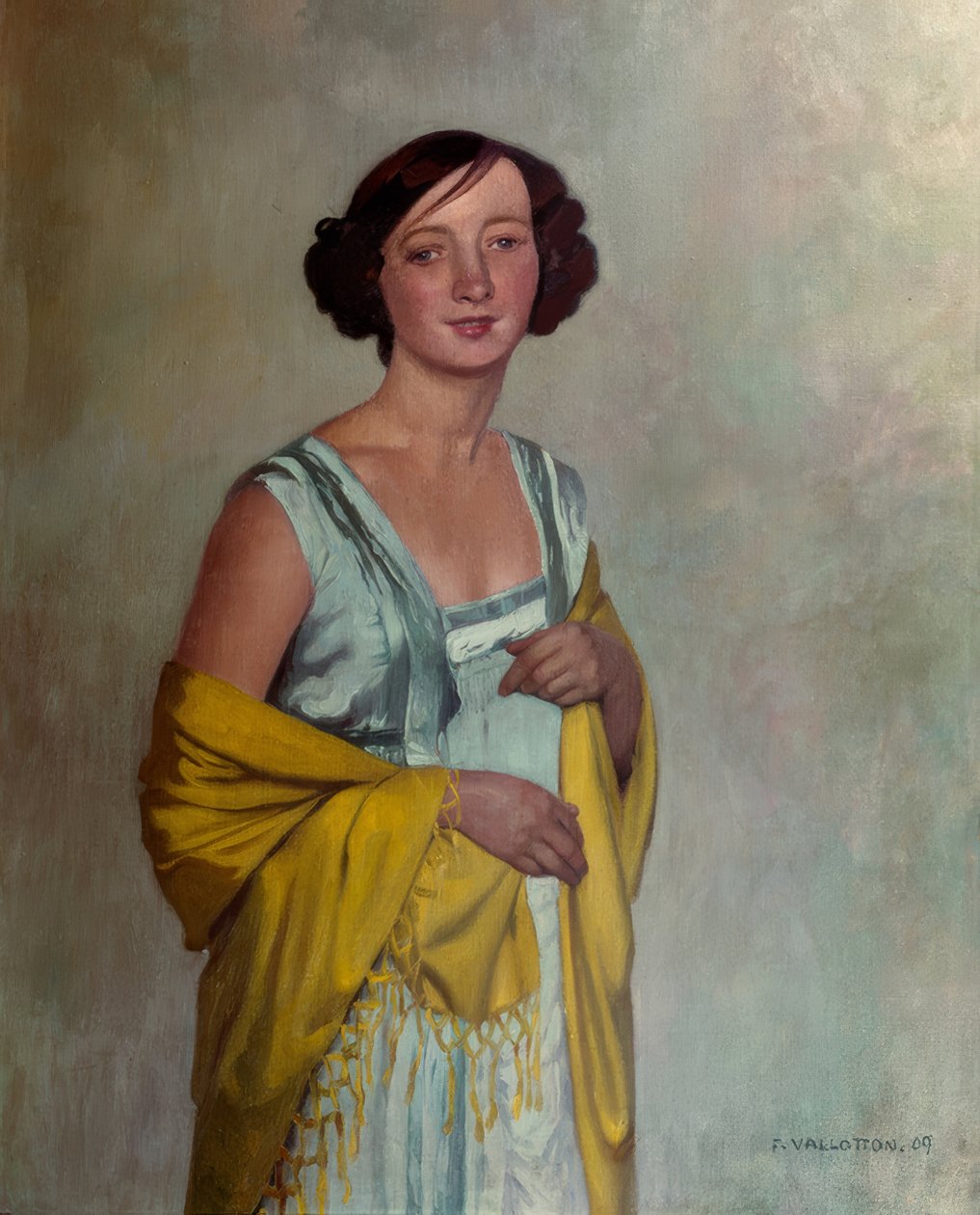 Portrait of a Lady with a Yellow Scarf by Félix Vallotton