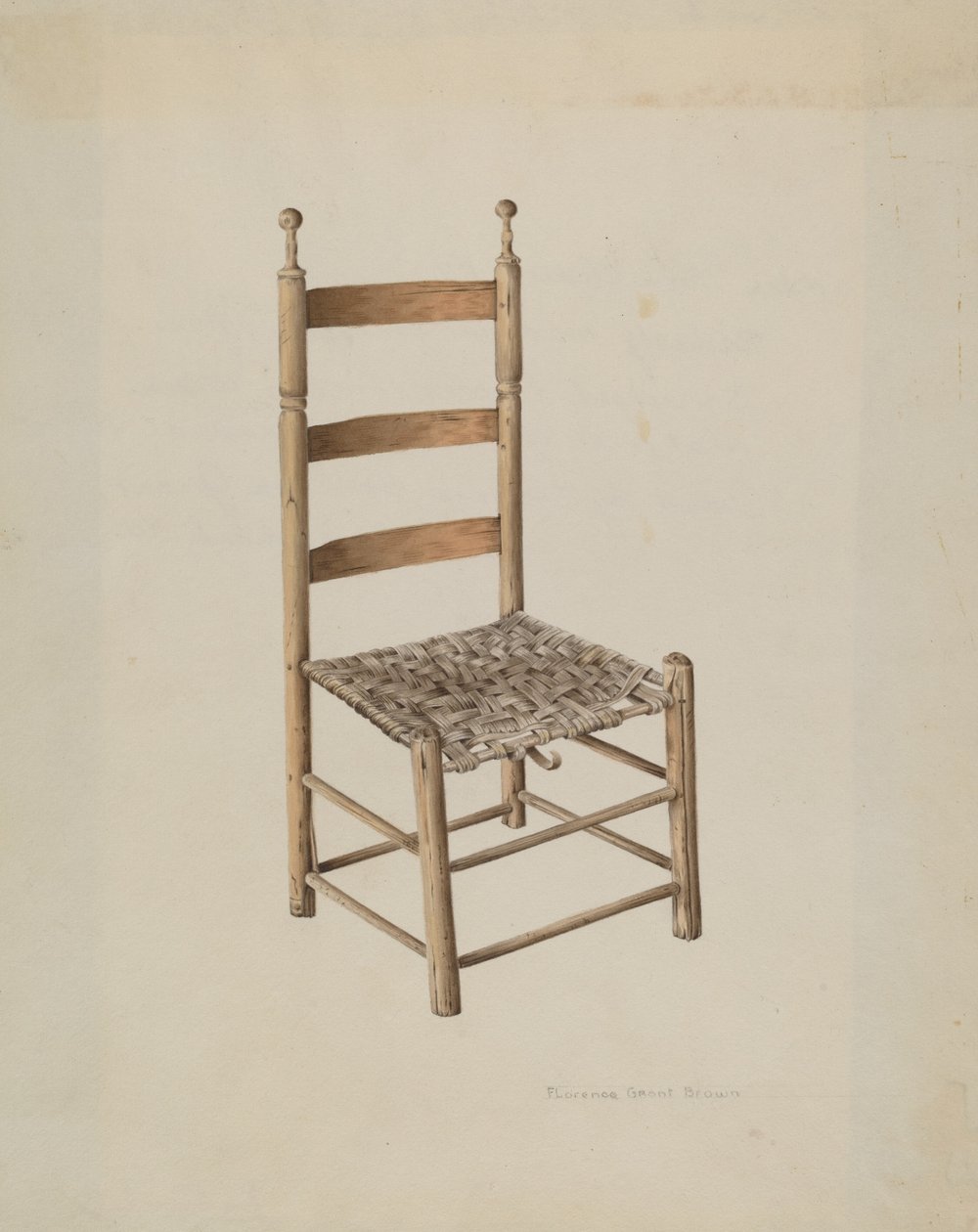 Ladder Back Chair by Florence Grant Brown