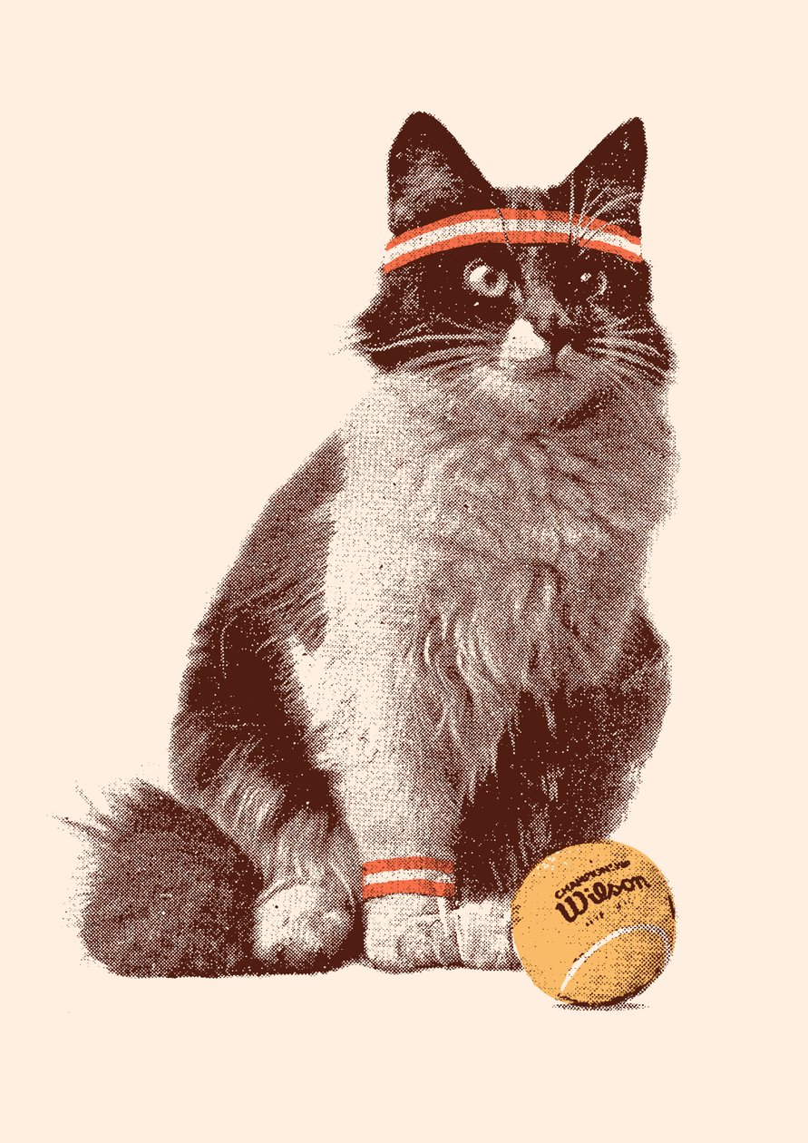 Tennis Cat, 2021 by Florent Bodart
