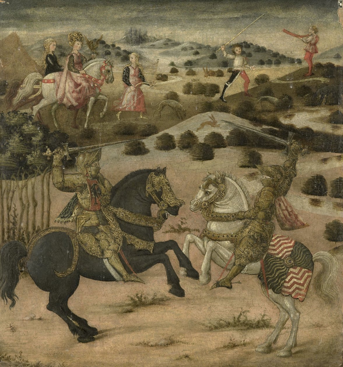 Legend of a Knight (end panel of a cassone), 1450-74 by Florentine School