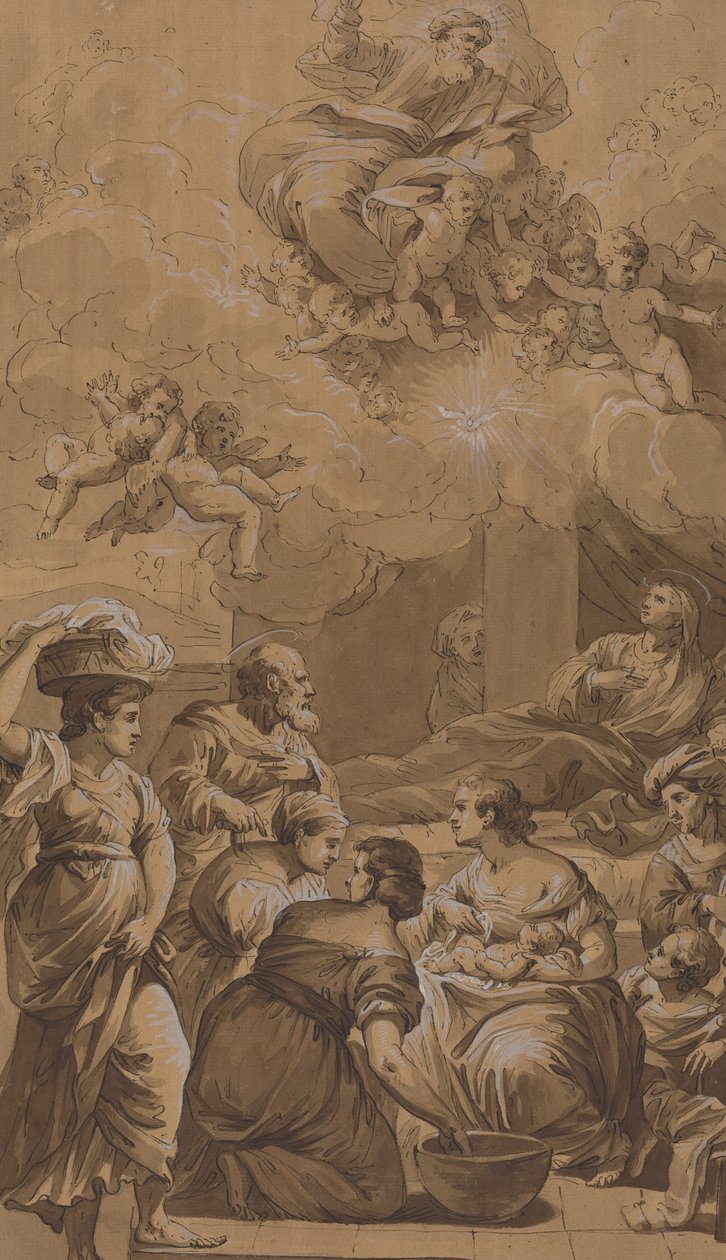 Birth of the Virgin by Follower of Francesco Fontebasso