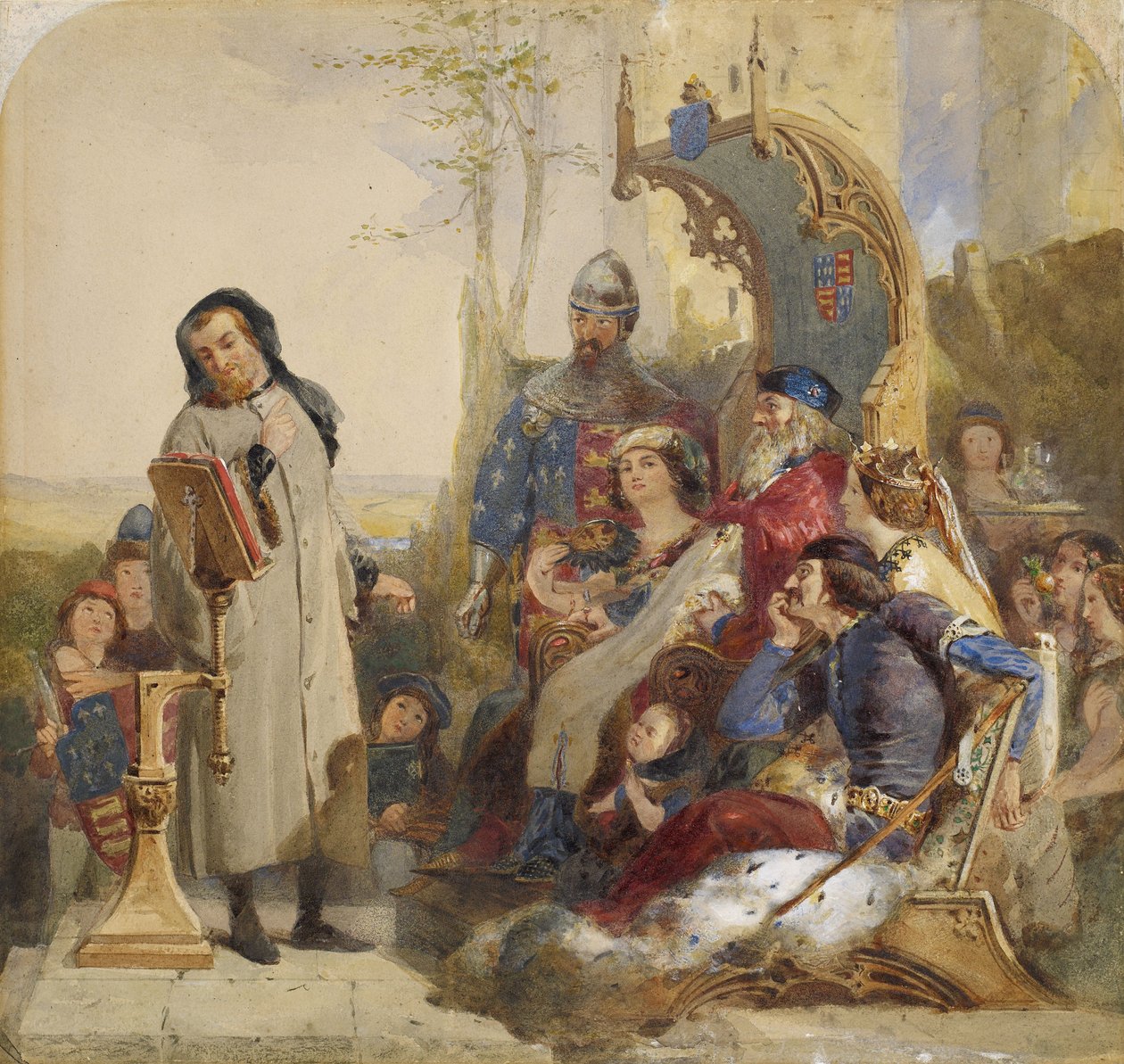 Chaucer at the Court of Edward III by Ford Madox Brown