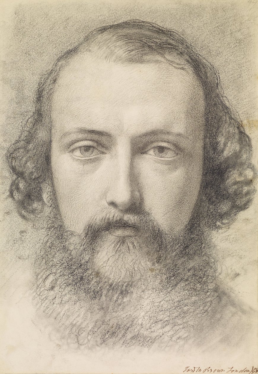 Portrait- Head Study of Daniel Casey (Full-Face) by Ford Madox Brown