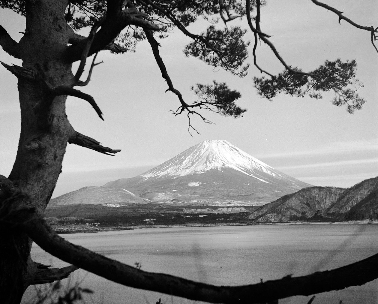 Fuji Mountain from the Motosu Lake by Fosco Maraini
