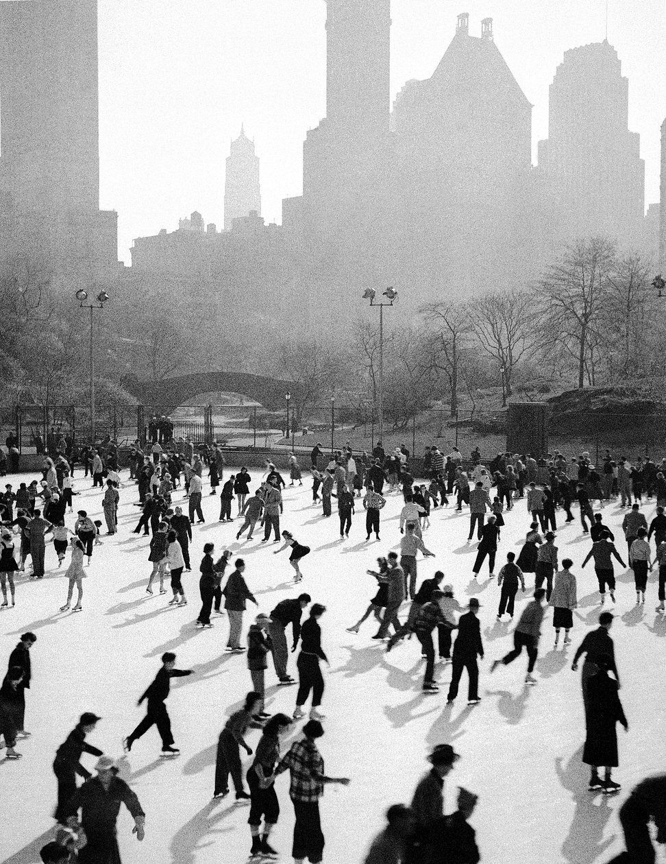 Ice Skating in New York by Fosco Maraini