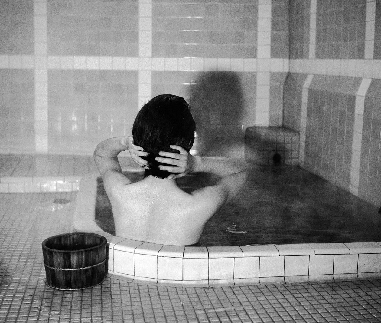 Kyoto: Taeko in the bath by Fosco Maraini