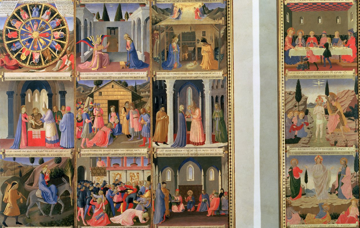 Scenes from the Life of Christ, panels one and two from the Silver Treasury of Santissima Annunziata, c.1450-53 by Fra Angelico