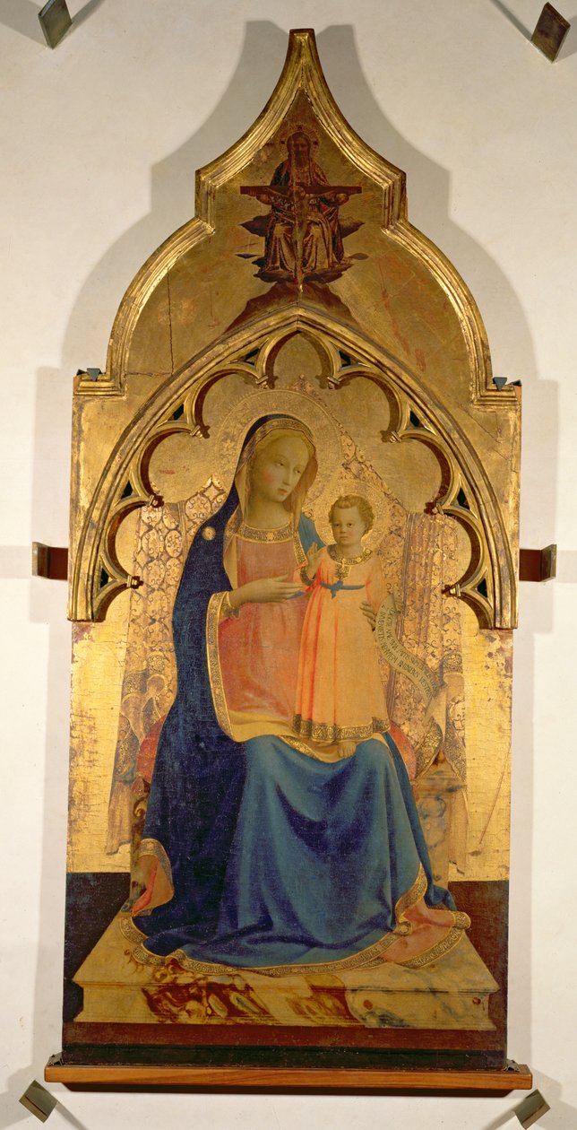 Madonna and Child, central panel from The Madonna and Child with the Holy Trinity Tabernacle, c.1430 by Fra Angelico