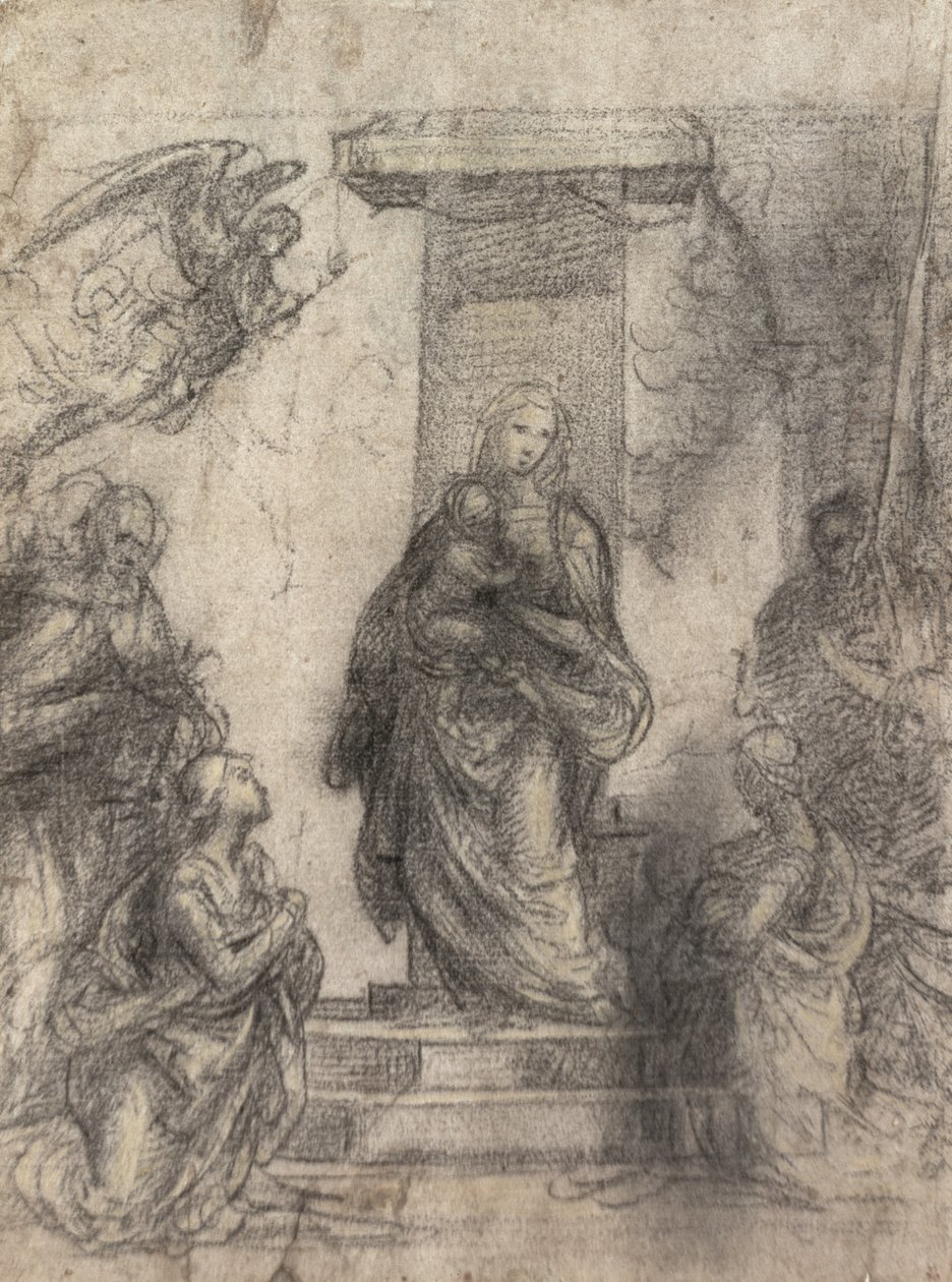 The Madonna and Child with saints (recto) (for verso see 152659) by Fra Bartolommeo