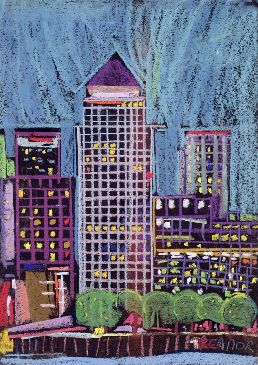 Canary Wharf in London Docklands by Frances Treanor