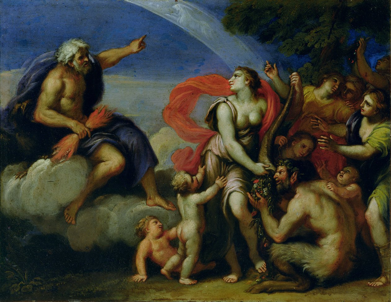 Jupiter and Pandora by Francesco Albani