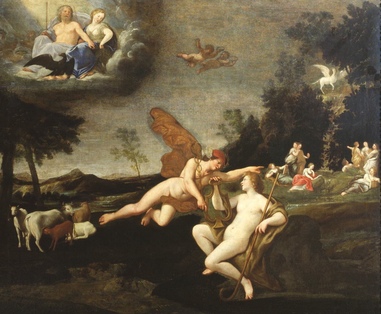 Mercury and Apollo by Francesco Albani