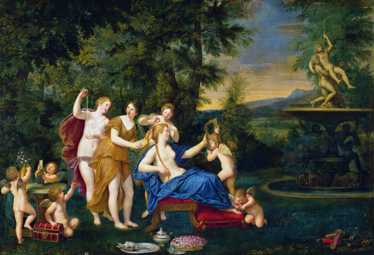 Venus attended by nymphs and cupids by Francesco Albani