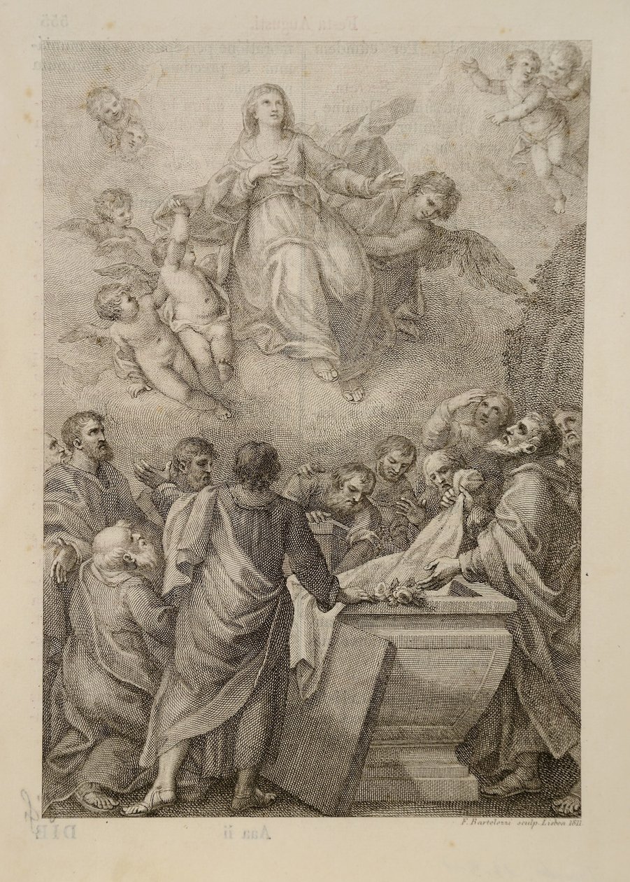 Assumption of the Virgin, for the Roman Missal by Francesco Bartolozzi