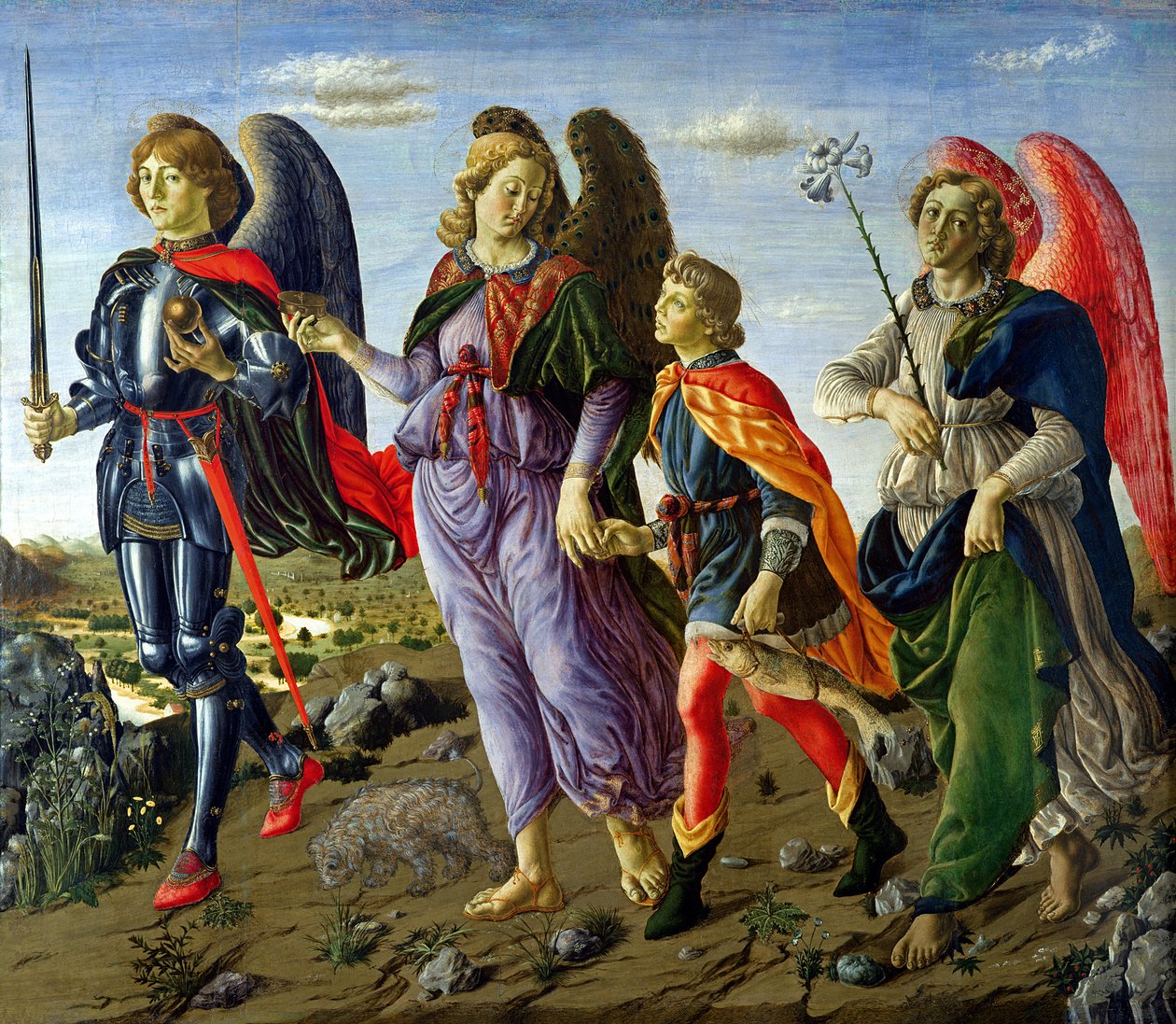 The Three Archangels and Tobias by Francesco Botticini