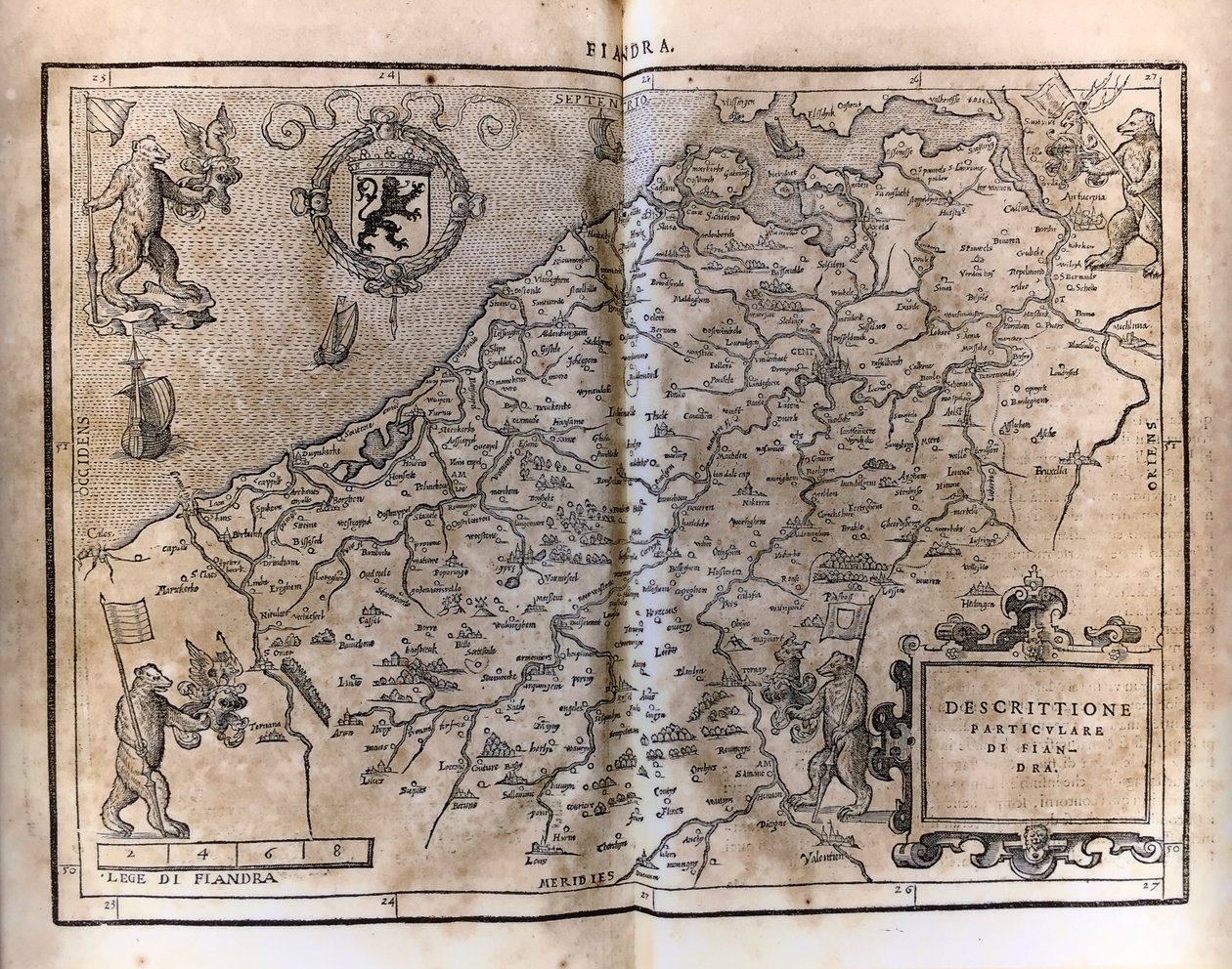 Map of Flanders Published by Francesco Guicciardini