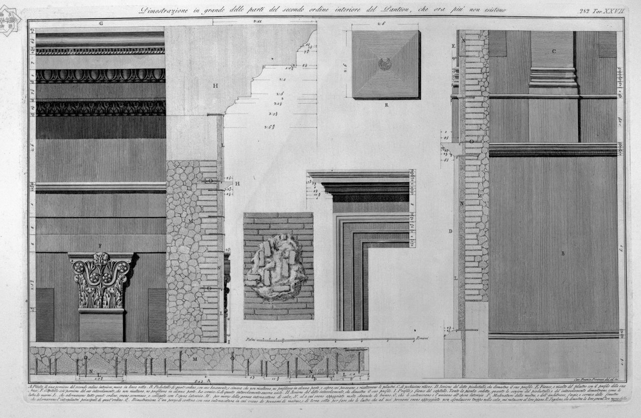 Pantheon, Plate XXVII by Francesco Piranesi