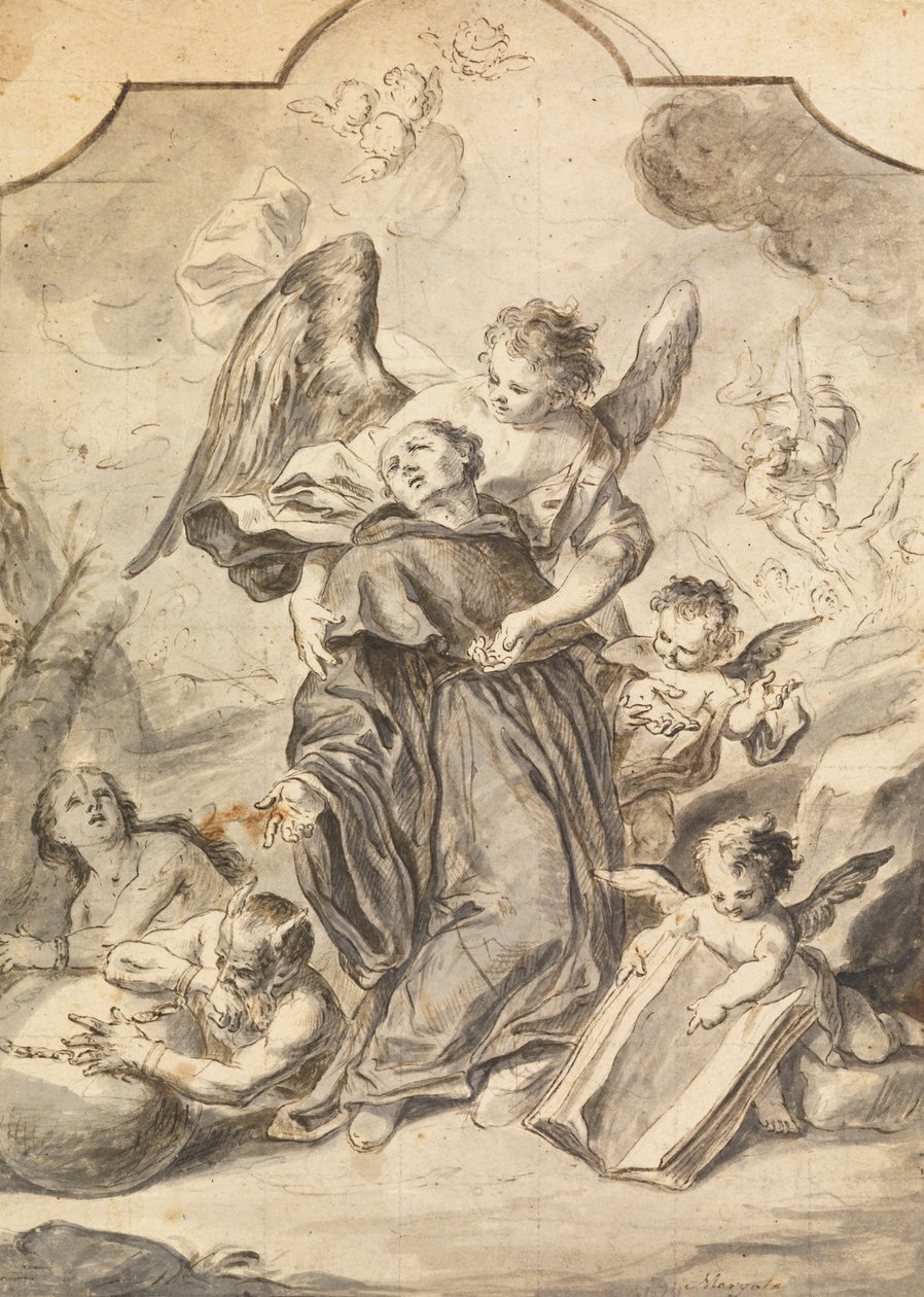Vision of Sainted Benedictine Monk by Francesco Saverio Mergolo