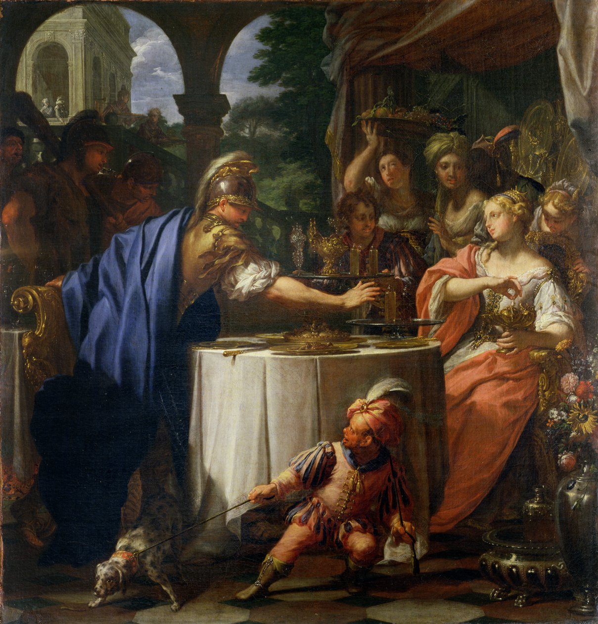 The Banquet of Mark Anthony and Cleopatra by Francesco Trevisani