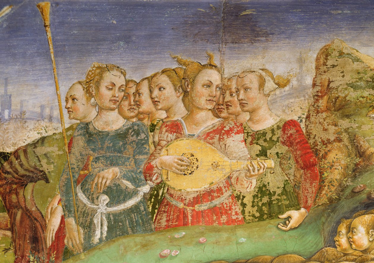 Allegory of May: The Triumph of Apollo (detail), 1469-70 by Francesco del Cossa