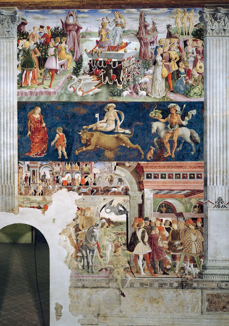 The Triumph of Venus: April from the Room of the Months, c.1467-70 by Francesco del Cossa