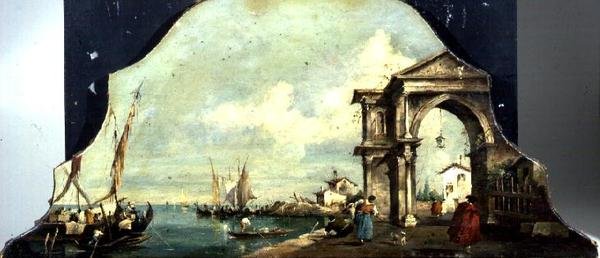 Capriccio Venetian Harbour View by Francesco (after) Guardi