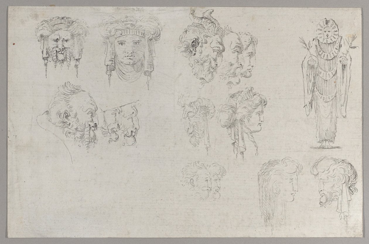 Studies of Heads by Francesco Algarotti