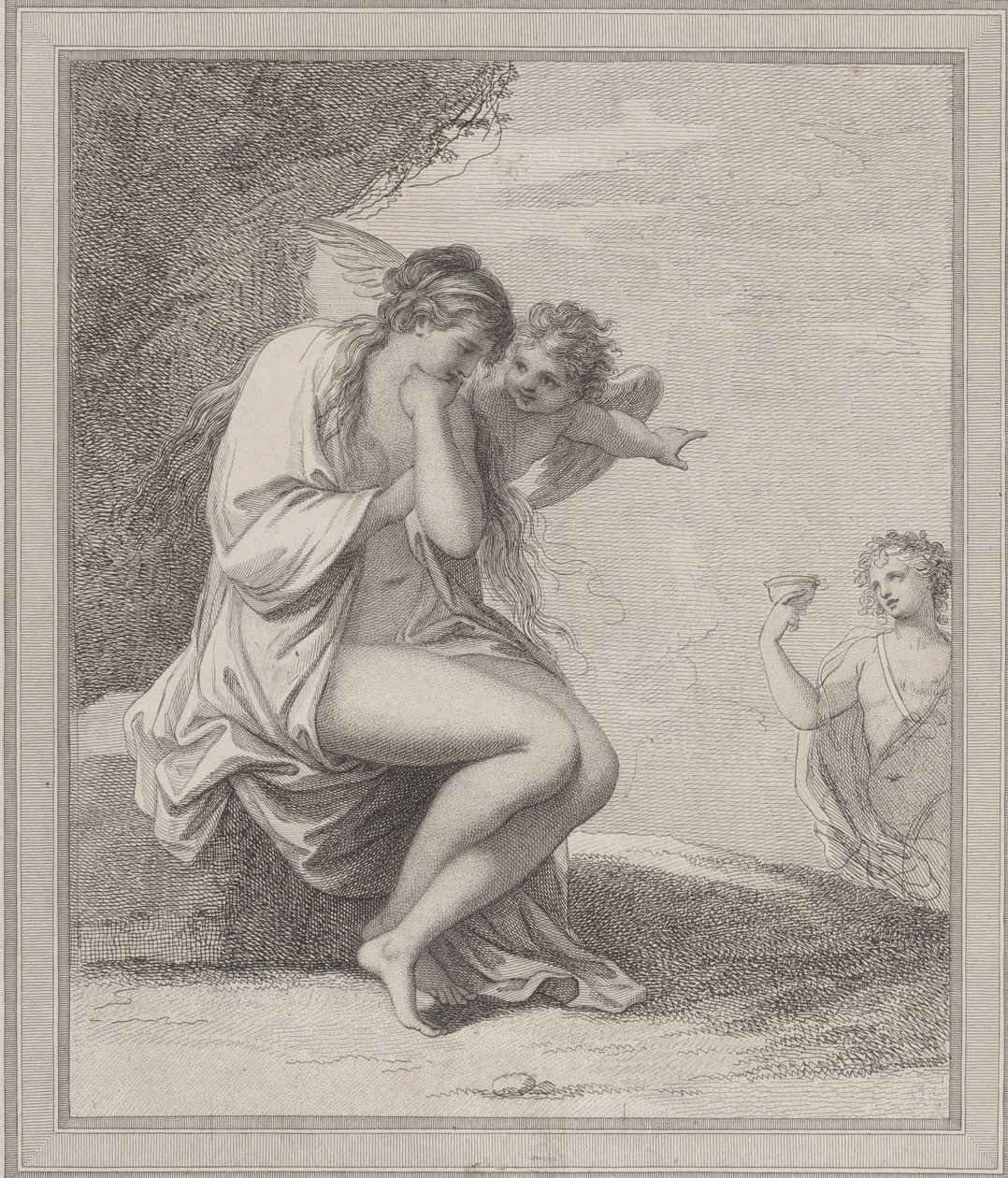 Ariadne, Cupid and Bacchus by Francesco Bartolozzi