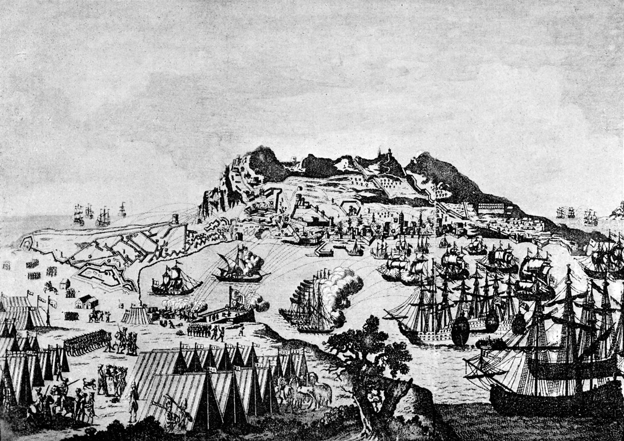 Gibraltar during the American War of Independence by Francesco Bartolozzi