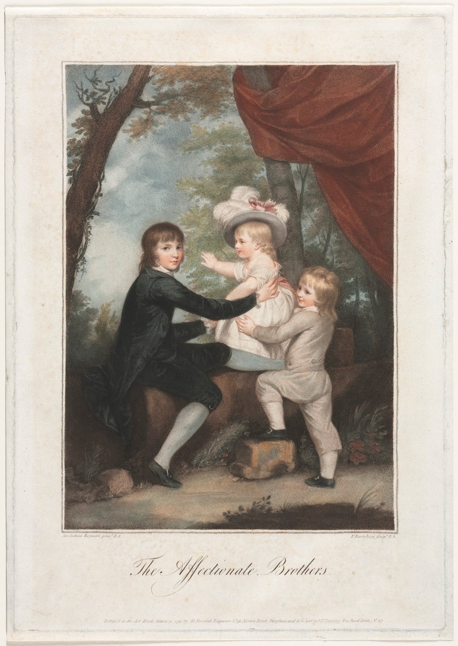 The Affectionate Brothers The Lamb Children, 1791 by Francesco Bartolozzi