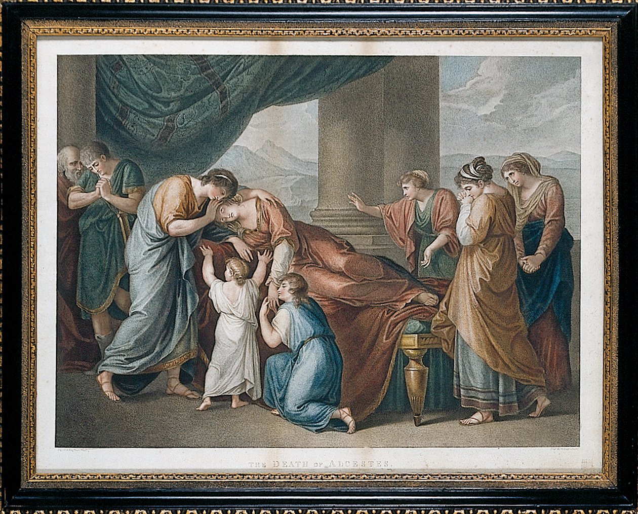The Death of Alcestis, After Angelika Kauffman by Francesco Bartolozzi