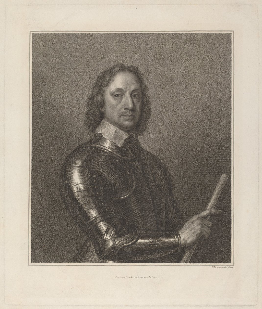 Oliver Cromwell by Francesco Bartolozzi after Robert Walker