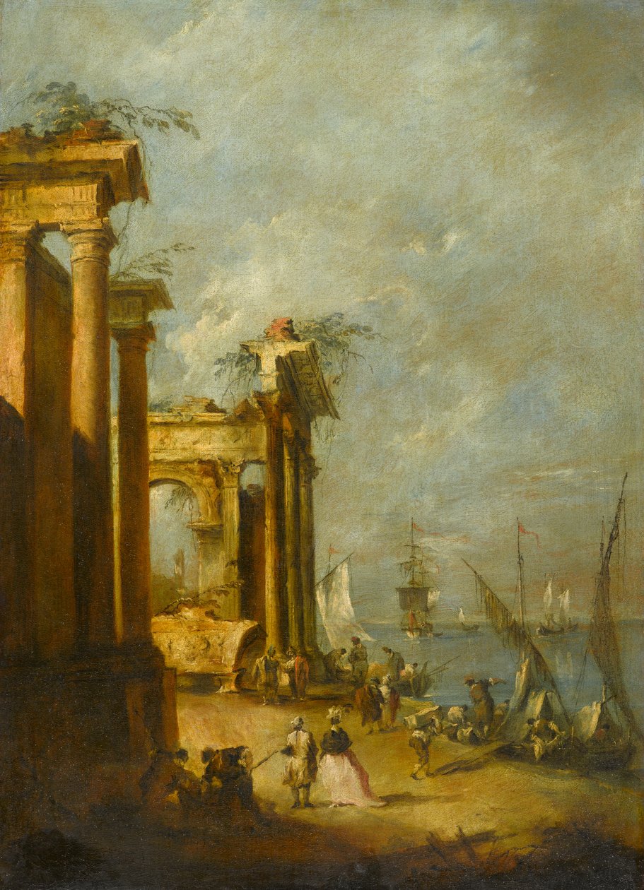 Roman Ruins Near the Lagoon, c.1765-1775 by Francesco Guardi