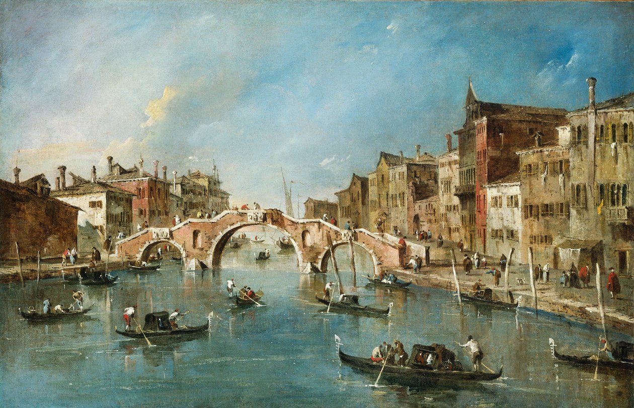 View on the Cannaregio Canal, Venice by Francesco Guardi