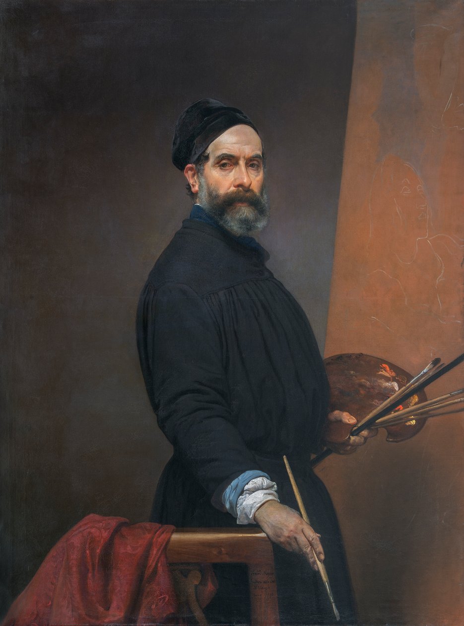 Self-portrait at the age of fifty-seven by Francesco Hayez