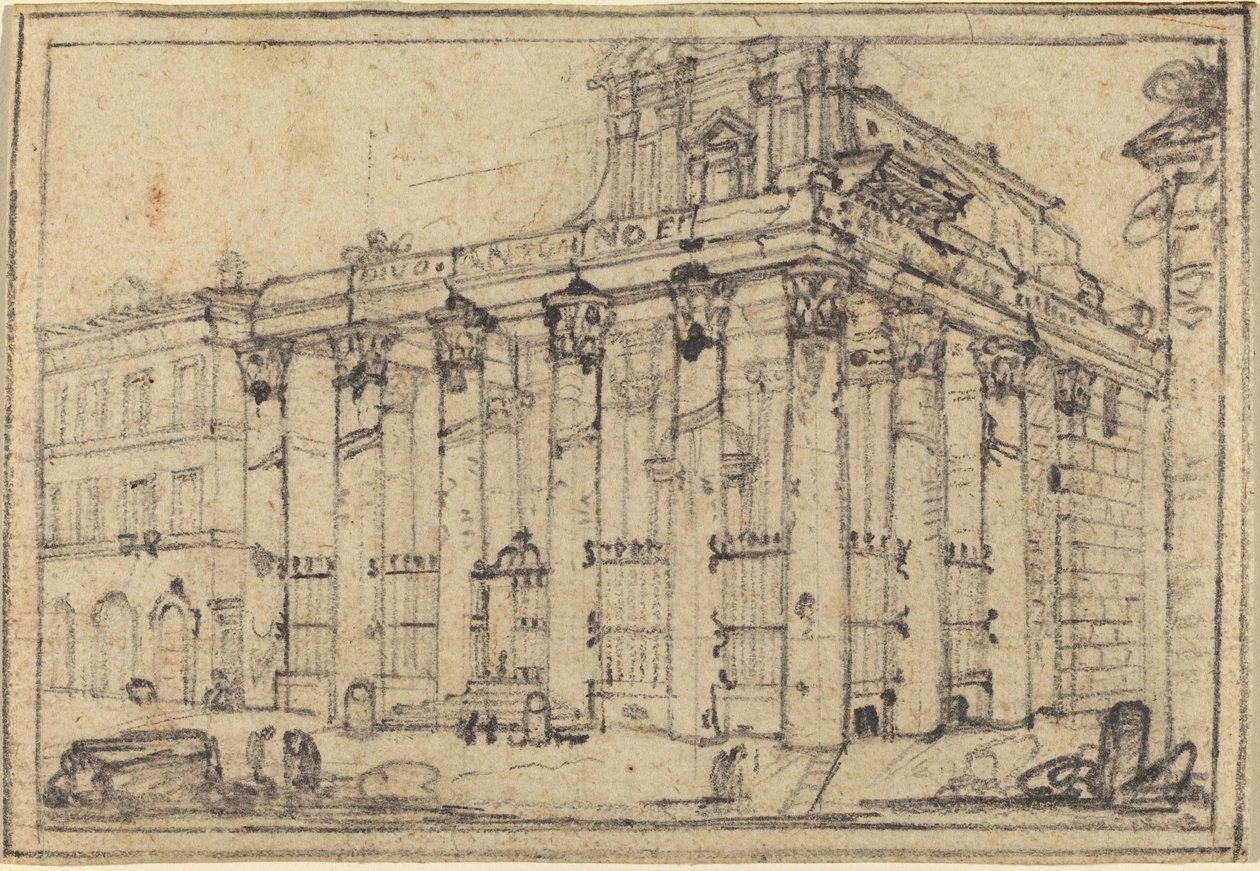 The Temple of Antoninus and Faustina by Francesco Piranesi