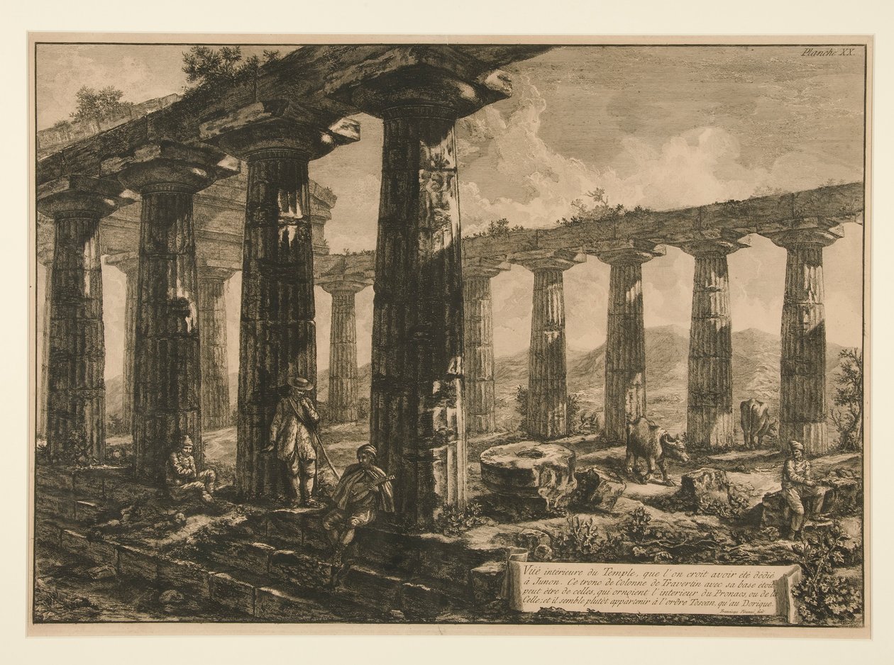 Interior View of the Temple by Francesco Piranesi