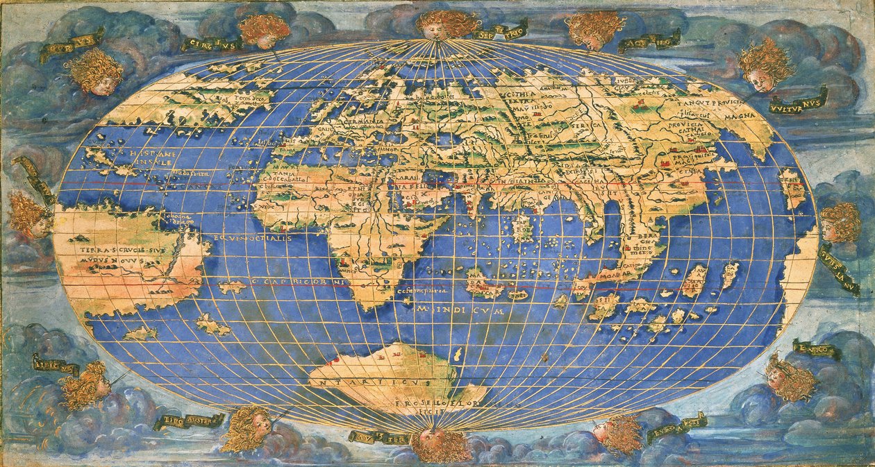 World map by Francesco Rosselli