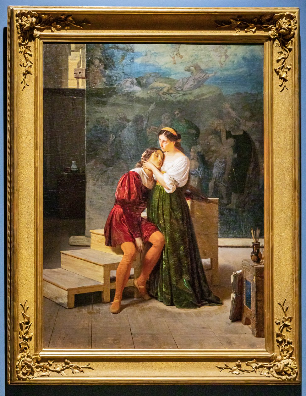 Raphael and Fornarina by Francesco Valaperta
