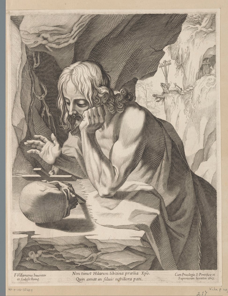 Saint Hilarion by Francesco Villamena