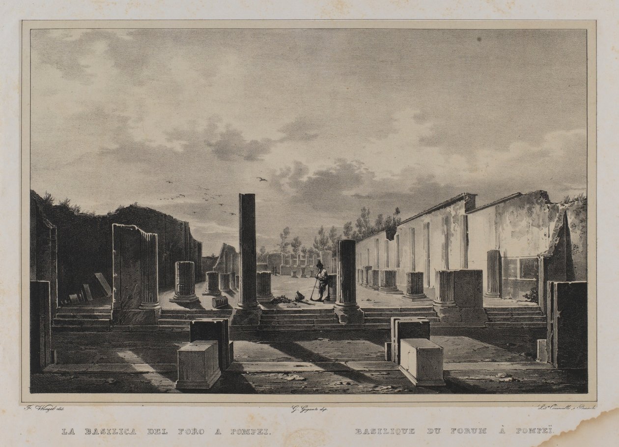 The Basilica of the Forum in Pompeii by Francesco Wenzel