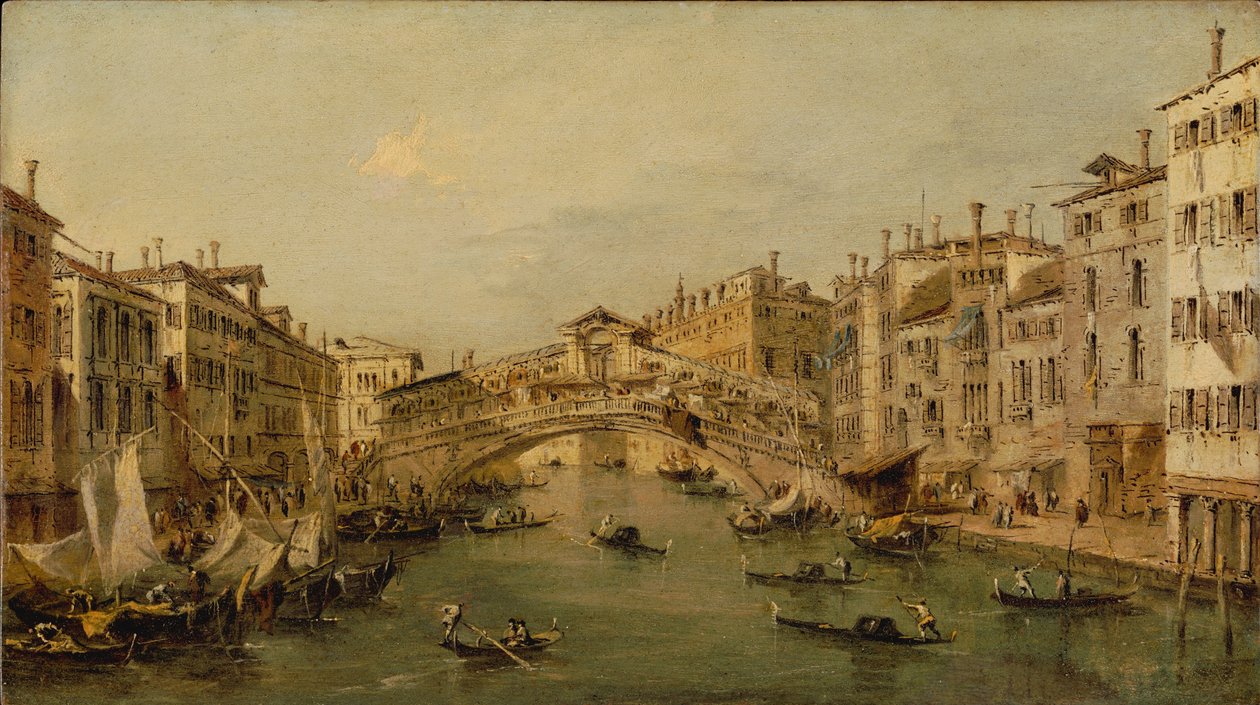 Venice: The Rialto by Francesco circle of Guardi