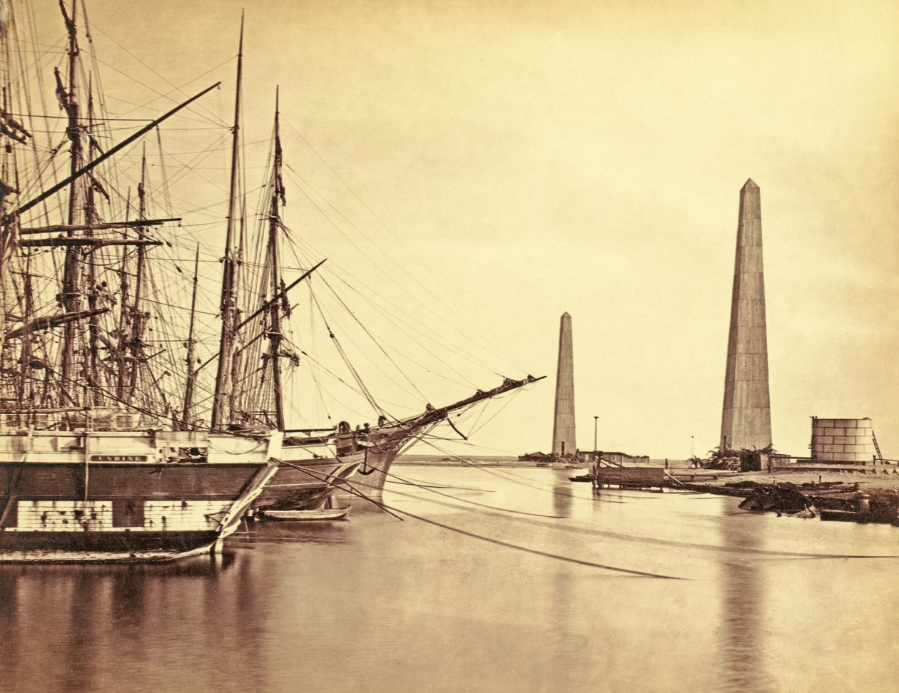 Entrance to the Suez Canal at Port Said by Francis Frith