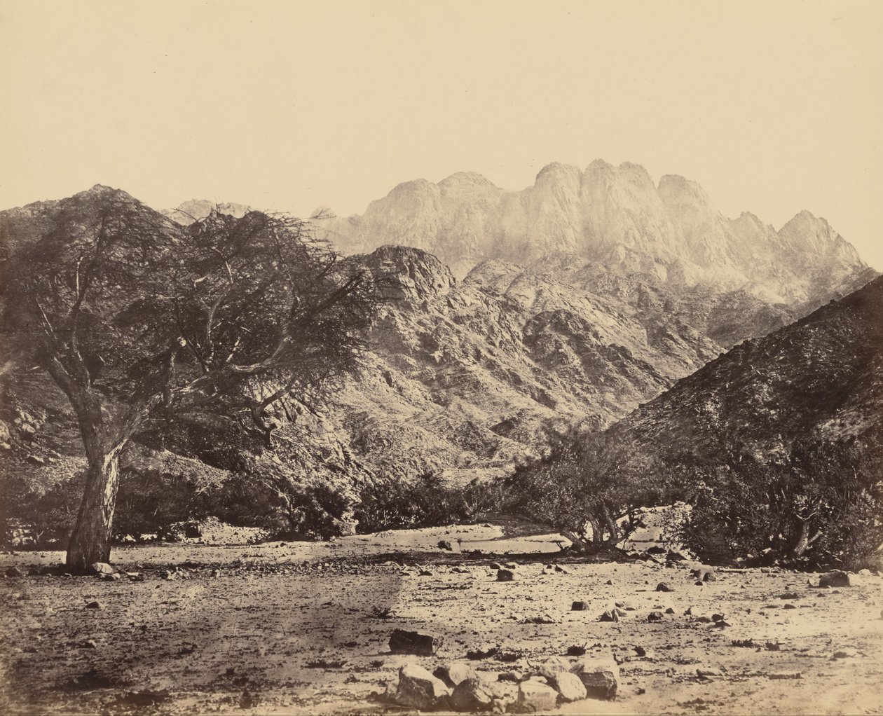 Mount Serbal, From the Wádee Feyrán by Francis Frith
