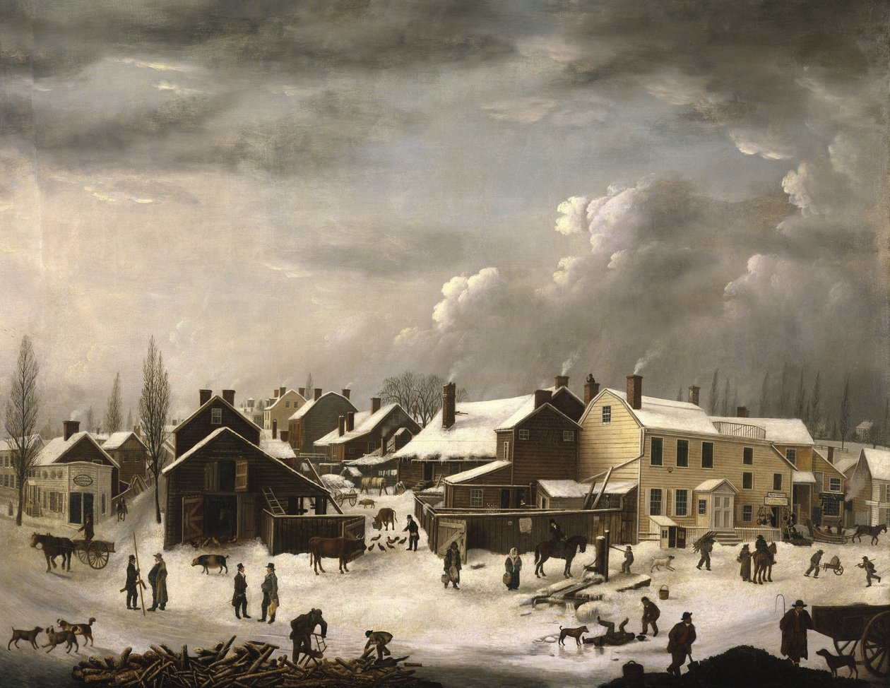 Winter Scene in Brooklyn by Francis Guy