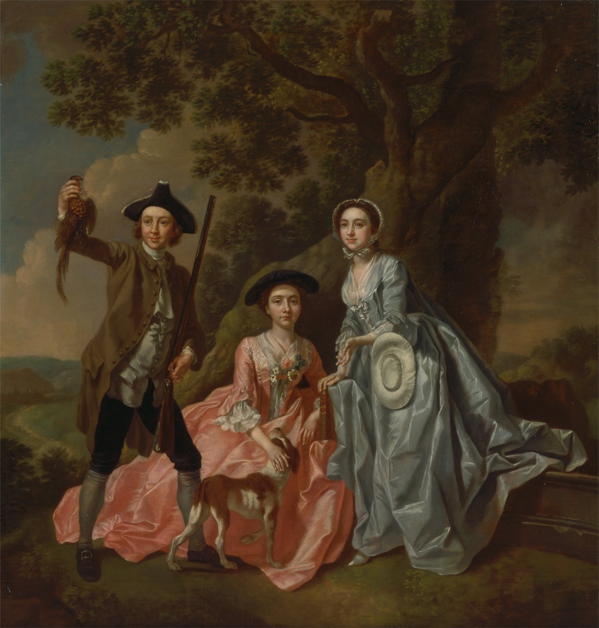 George Rogers and His Wife, Margaret, and His Sister, Margaret Rogers by Francis Hayman