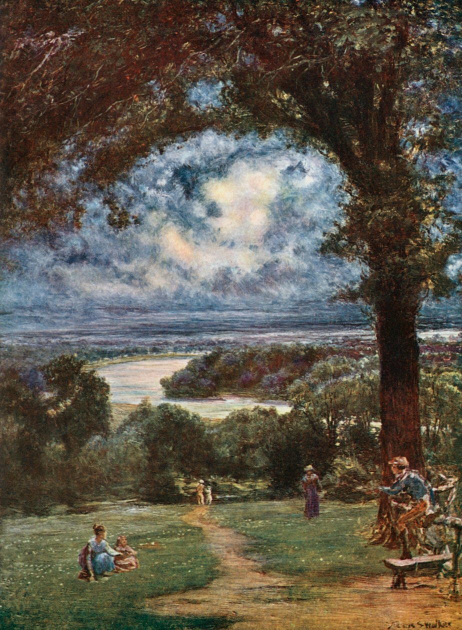 The Thames at Richmond from the Terrace by Francis S. Walker